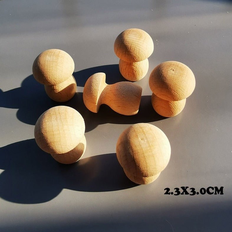 Montessori 6-Piece Natural Wood Loose Parts Set - Oliver & Company Montessori Toys