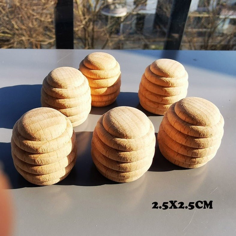 Montessori 6-Piece Natural Wood Loose Parts Set - Oliver & Company Montessori Toys