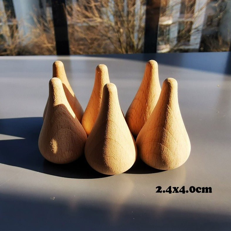 Montessori 6-Piece Natural Wood Loose Parts Set - Oliver & Company Montessori Toys