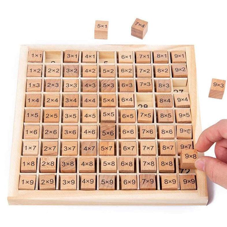 Wooden Multiplication Table | Montessori Math Learning Tool for Kids 5+