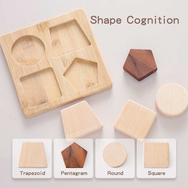 Montessori Baby Wooden Shape Puzzle - Oliver & Company Montessori Toys