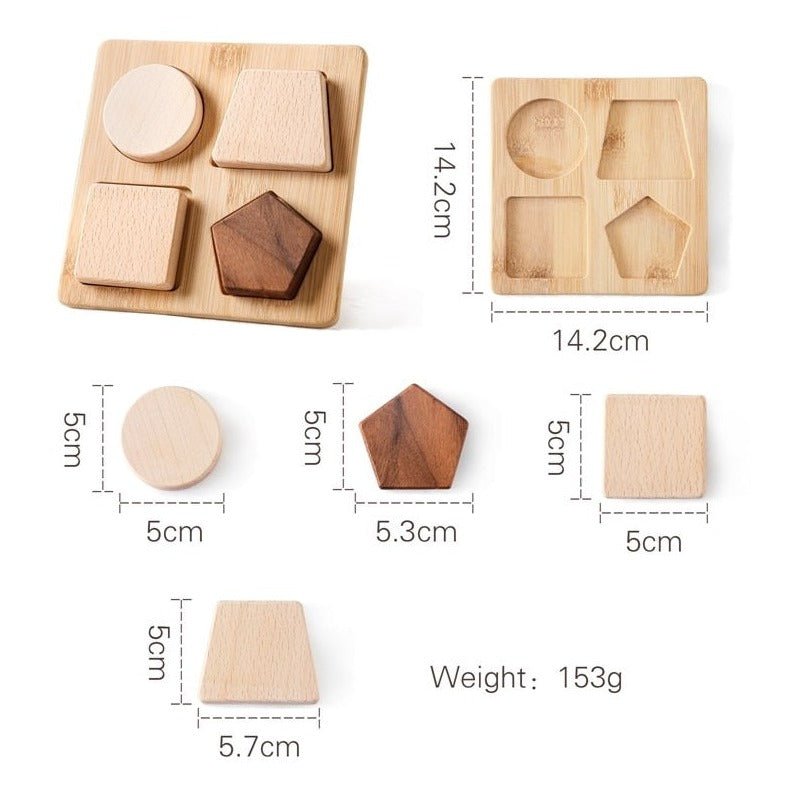 Montessori Baby Wooden Shape Puzzle - Oliver & Company Montessori Toys