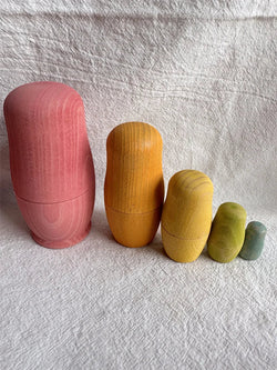 Montessori Beech Wood Rainbow Stacking Dolls: Nesting Collectibles - Oliver & Company Montessori Toys