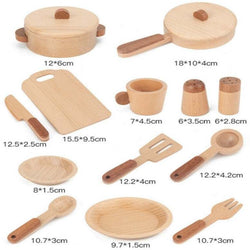 Montessori Children's Natural Wood Simulation Kitchen Sets - Oliver & Company Montessori Toys