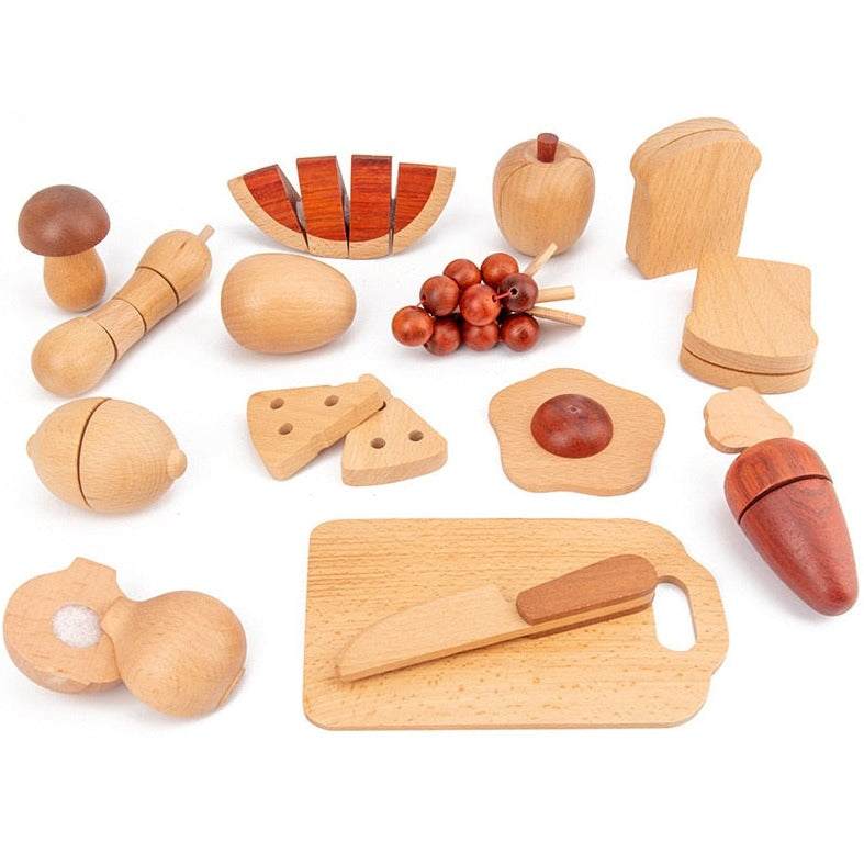 Montessori Children's Natural Wood Simulation Kitchen Sets - Oliver & Company Montessori Toys