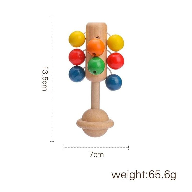 Montessori Colorful Wooden Musical Rattle - Oliver & Company Montessori Toys