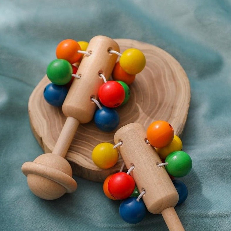 Oliver & Company Montessori Wooden Musical Rattle