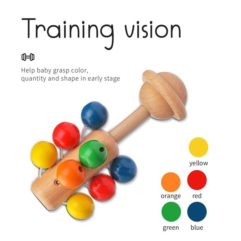 Oliver & Company Montessori Wooden Musical Rattle