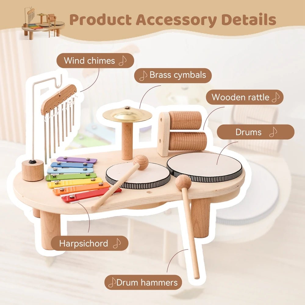 Oliver & Company Montessori Drum Table Toy