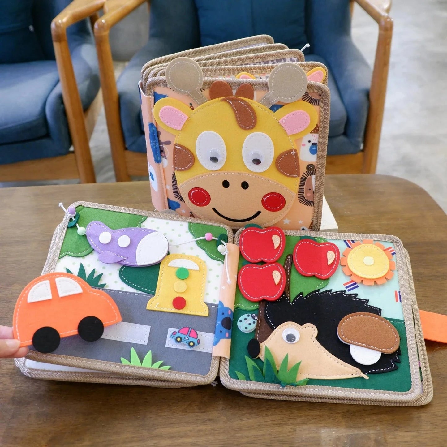 Montessori Educational Giraffe Busy Book - Oliver & Company Montessori Toys