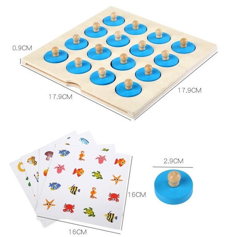 Montessori Educational Wooden Memory Game - Oliver & Company Montessori Toys