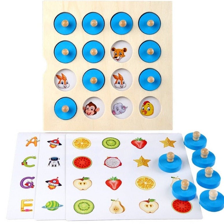 Montessori Educational Wooden Memory Game - Oliver & Company Montessori Toys