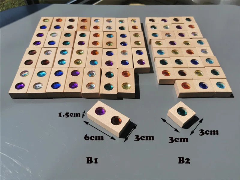 Montessori Gemstone Diamond Bricks - Oliver & Company Montessori Toys