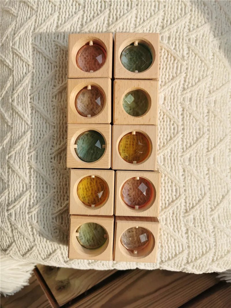 Montessori Gemstone Lucite Window Blocks - Oliver & Company Montessori Toys