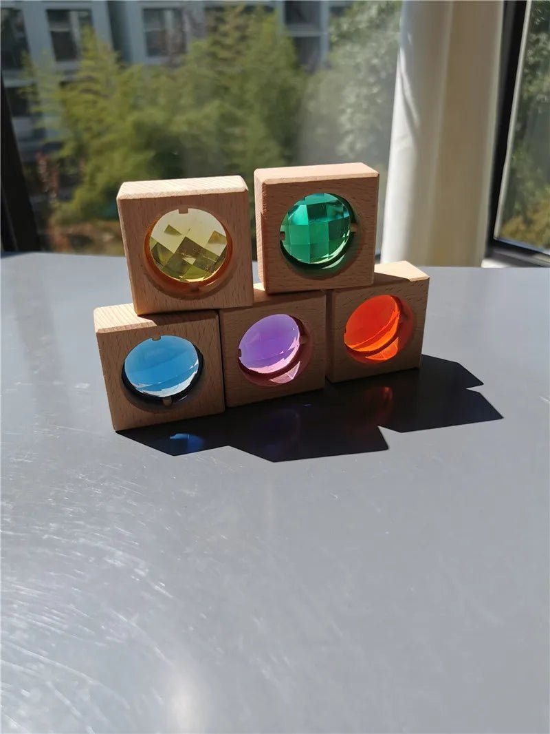Montessori Gemstone Lucite Window Blocks - Oliver & Company Montessori Toys
