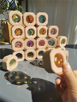 Montessori Gemstone Lucite Window Blocks - Oliver & Company Montessori Toys