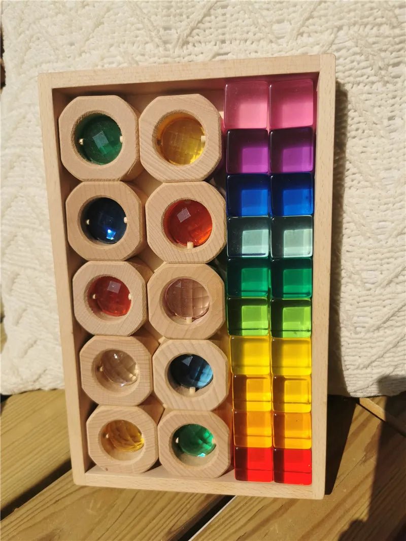 Montessori Gemstone Lucite Window Blocks - Oliver & Company Montessori Toys