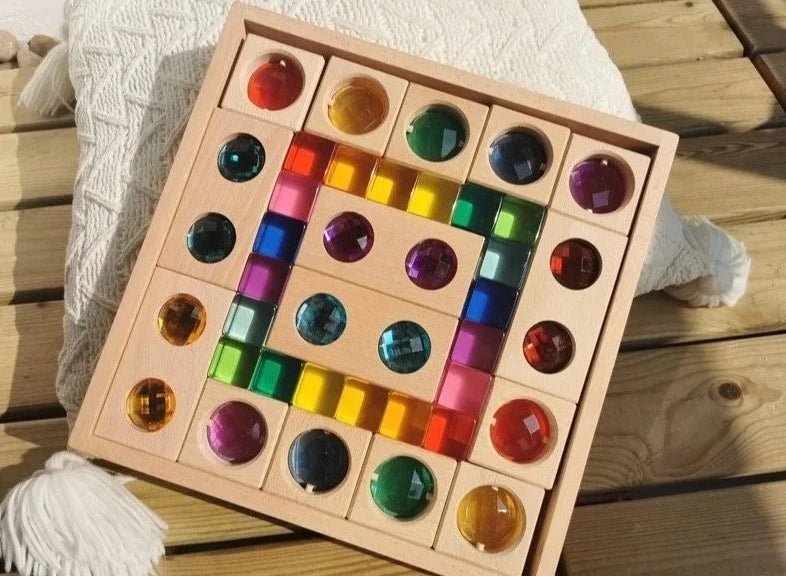 Montessori Gemstone Lucite Window Blocks - Oliver & Company Montessori Toys