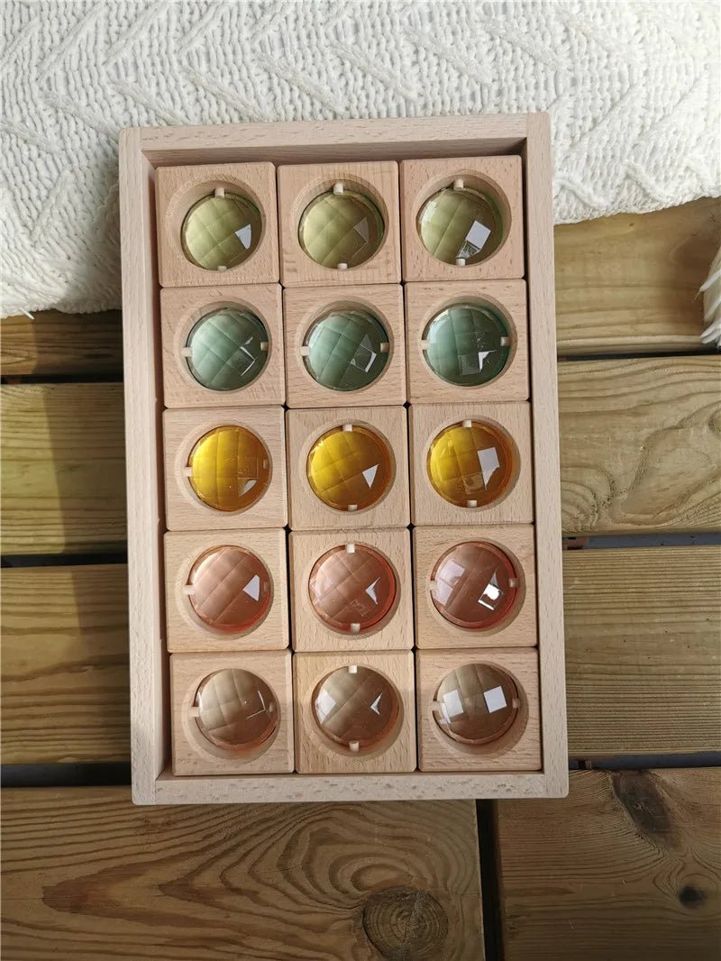 Montessori Gemstone Lucite Window Blocks - Oliver & Company Montessori Toys