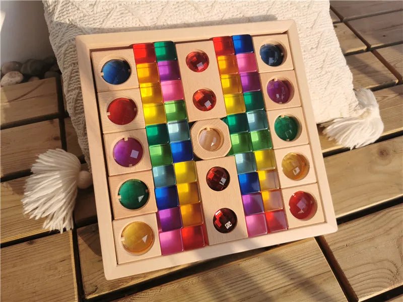 Montessori Gemstone Lucite Window Blocks - Oliver & Company Montessori Toys