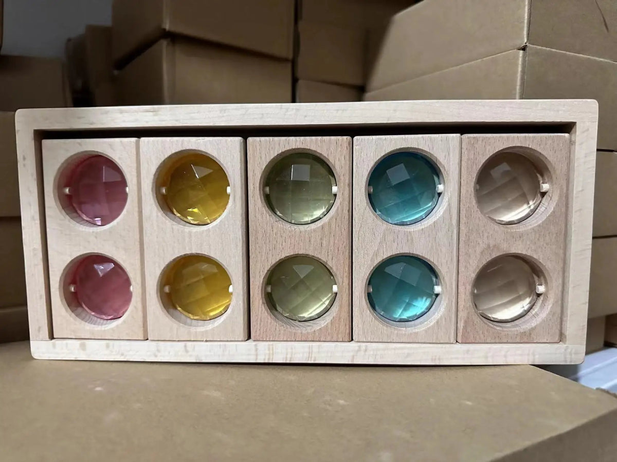 Montessori Gemstone Lucite Window Blocks - Oliver & Company Montessori Toys