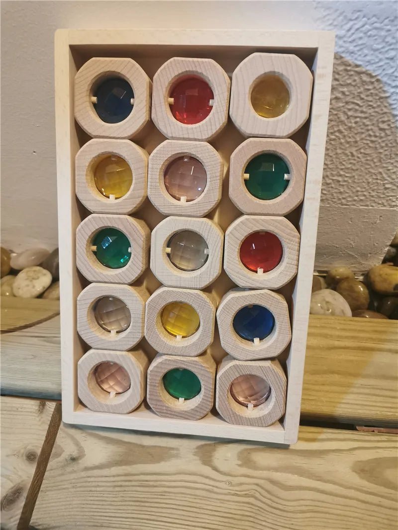 Montessori Gemstone Lucite Window Blocks - Oliver & Company Montessori Toys
