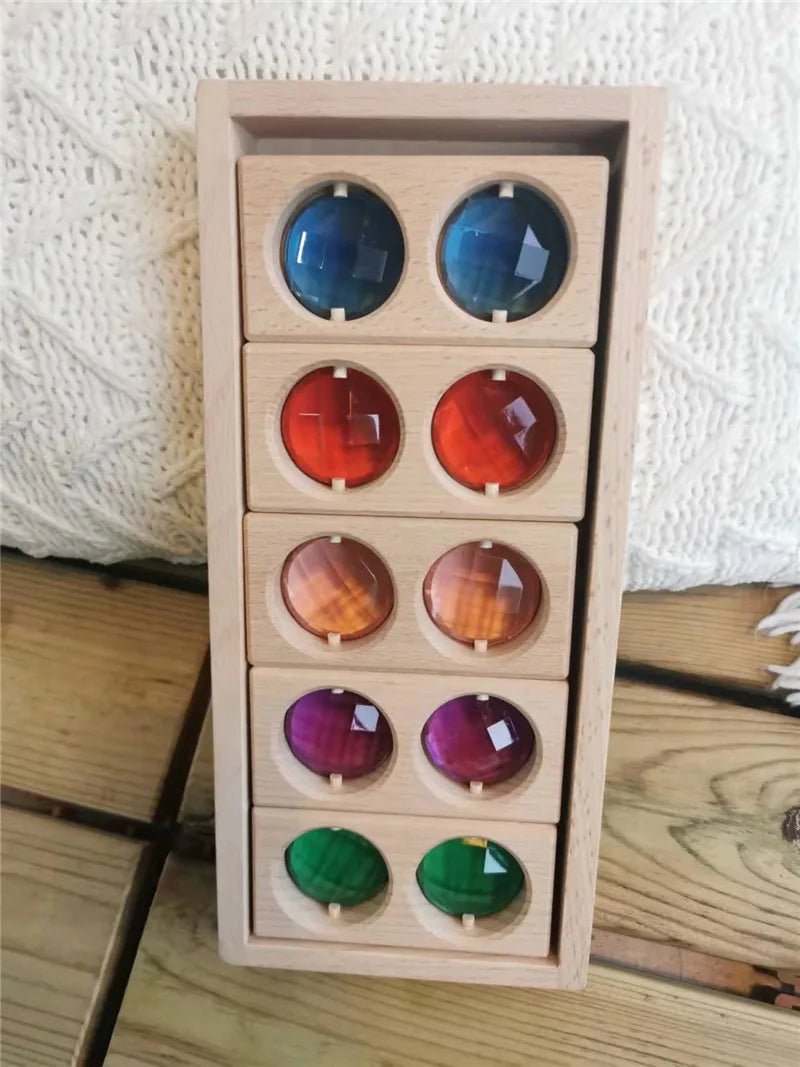 Montessori Gemstone Lucite Window Blocks - Oliver & Company Montessori Toys
