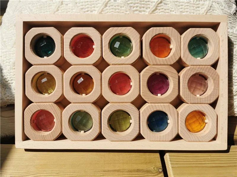 Montessori Gemstone Lucite Window Blocks - Oliver & Company Montessori Toys
