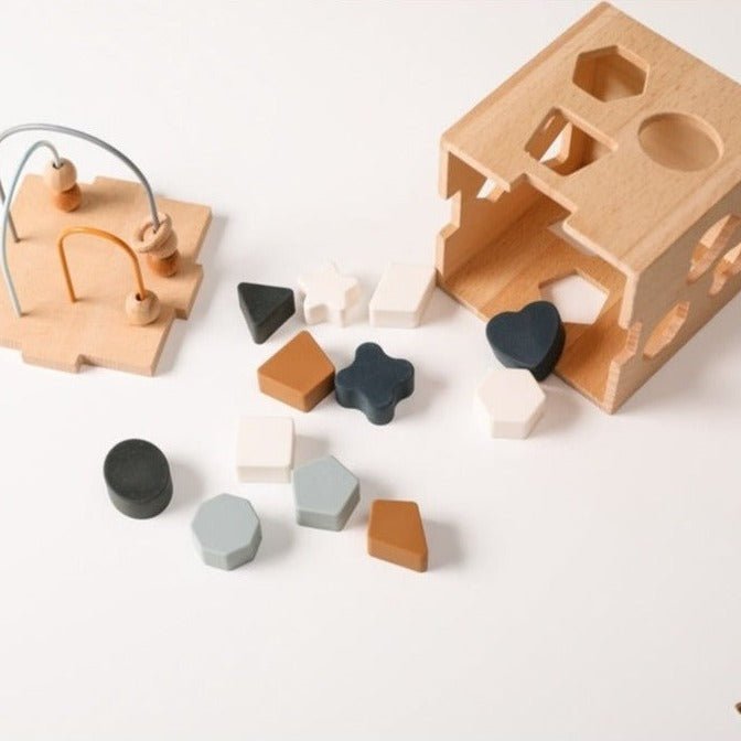 Montessori Geometric Shape Matching Box - Oliver & Company Montessori Toys
