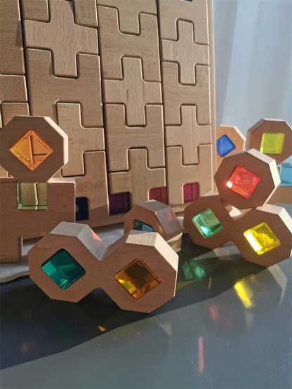 Montessori H Building Blocks Sets - Oliver & Company Montessori Toys