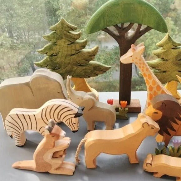 Montessori Handmade Wooden Animals - Oliver & Company Montessori Toys