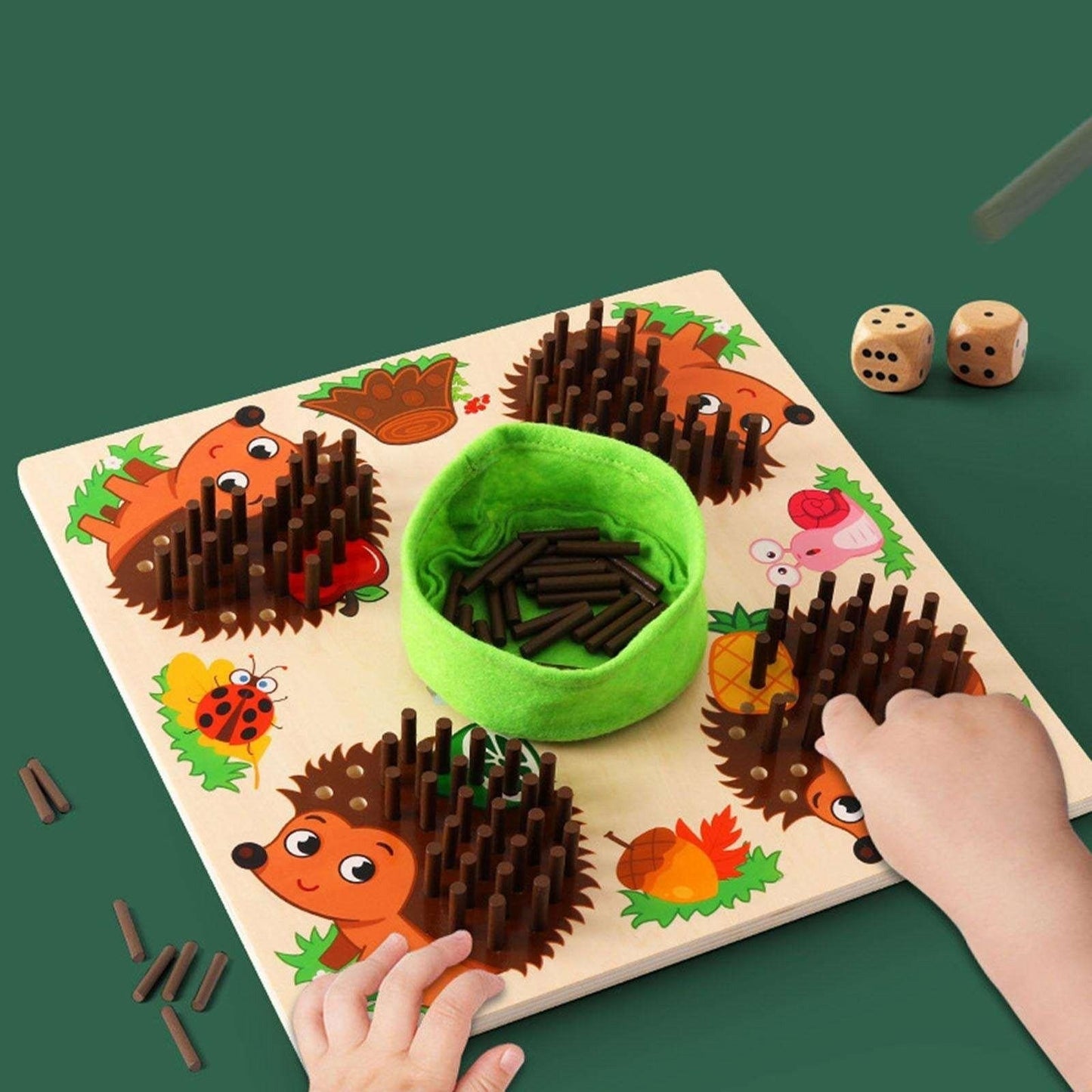 Montessori Hedgehog Peg Board Game - Oliver & Company Montessori Toys