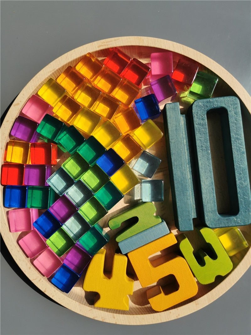 Montessori Large Round Sorting Trays - Oliver & Company Montessori Toys