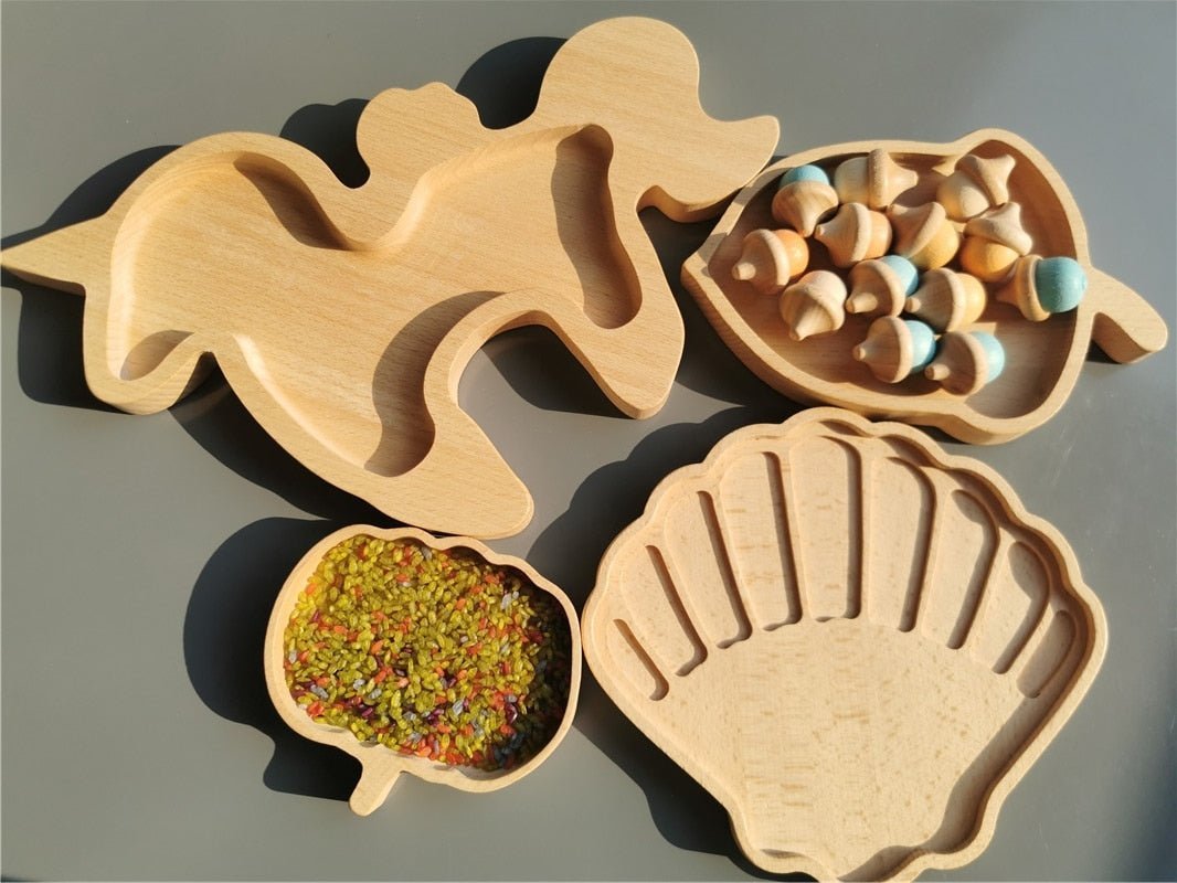 Montessori Large Round Sorting Trays - Oliver & Company Montessori Toys