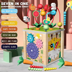 Montessori Magic Box: 7-in-1 Wooden Treasure Box Toy - Oliver & Company Montessori Toys