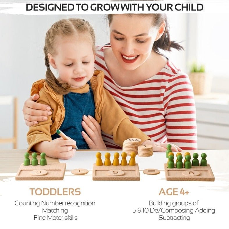 Montessori Math Boards and Peg Dolls - Oliver & Company Montessori Toys