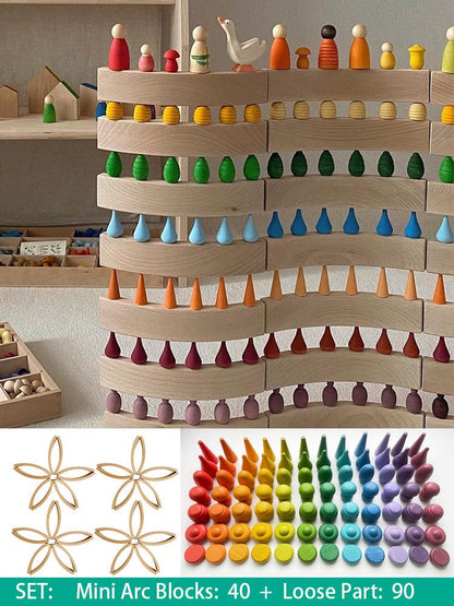 Montessori Mini Arch Block Stacking Sets - Oliver & Company Montessori Toys