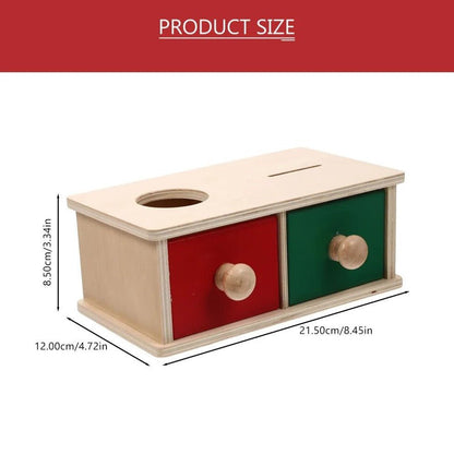 Montessori Object Permanence Coin Box - Oliver & Company Montessori Toys