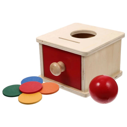 Montessori Object Permanence Coin Box - Oliver & Company Montessori Toys