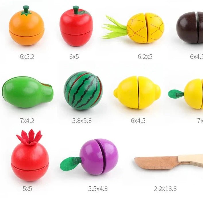 Montessori Play Food Cutting Set - Oliver & Company Montessori Toys
