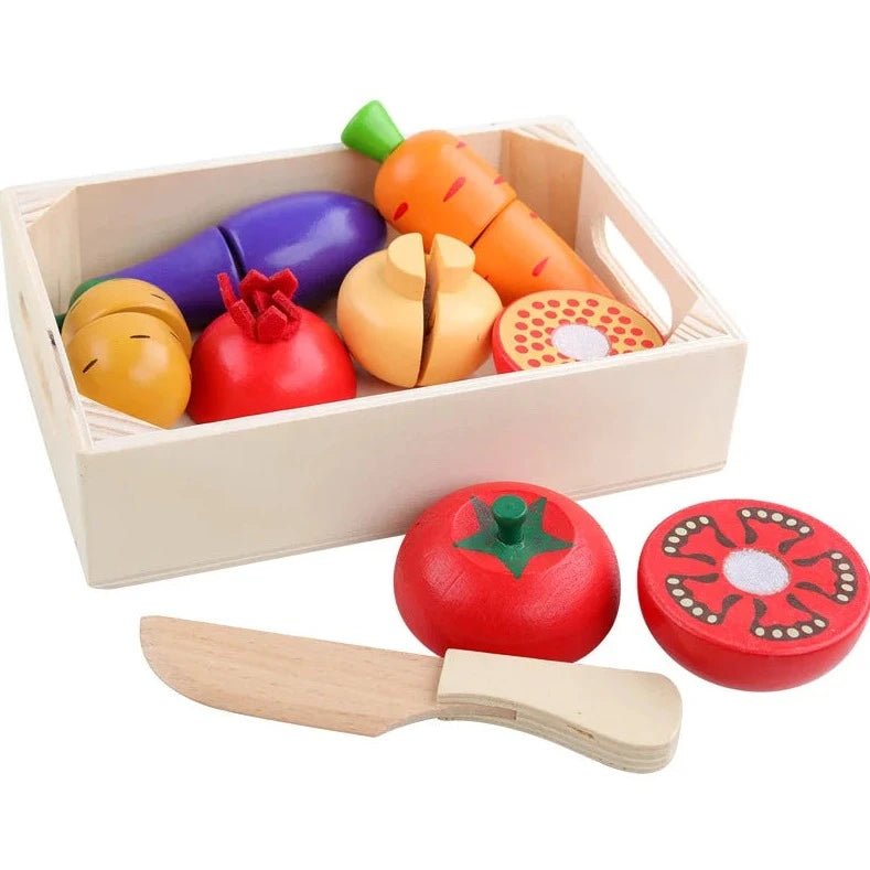 Montessori Play Food Cutting Set - Oliver & Company Montessori Toys