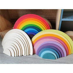 Montessori Premium Wooden Arches, Semi-Circles, Boxes, and Slats Set - Oliver & Company Montessori Toys