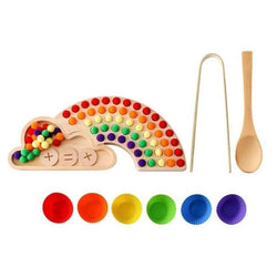 Montessori Rainbow Color Sorting Board Game - Oliver & Company Montessori Toys