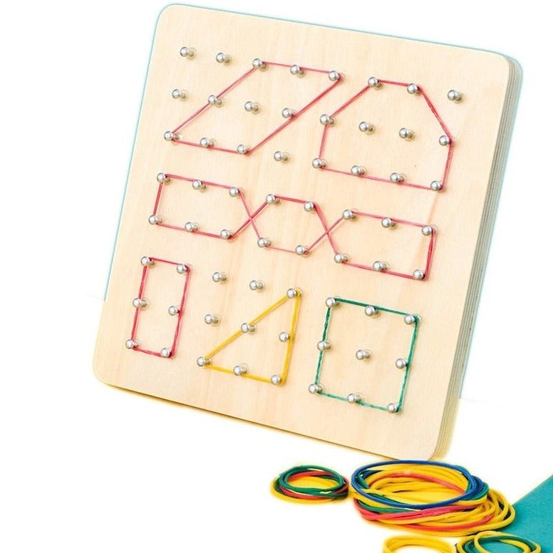 Montessori Rubber Tie Nail Board Game - Oliver & Company Montessori Toys