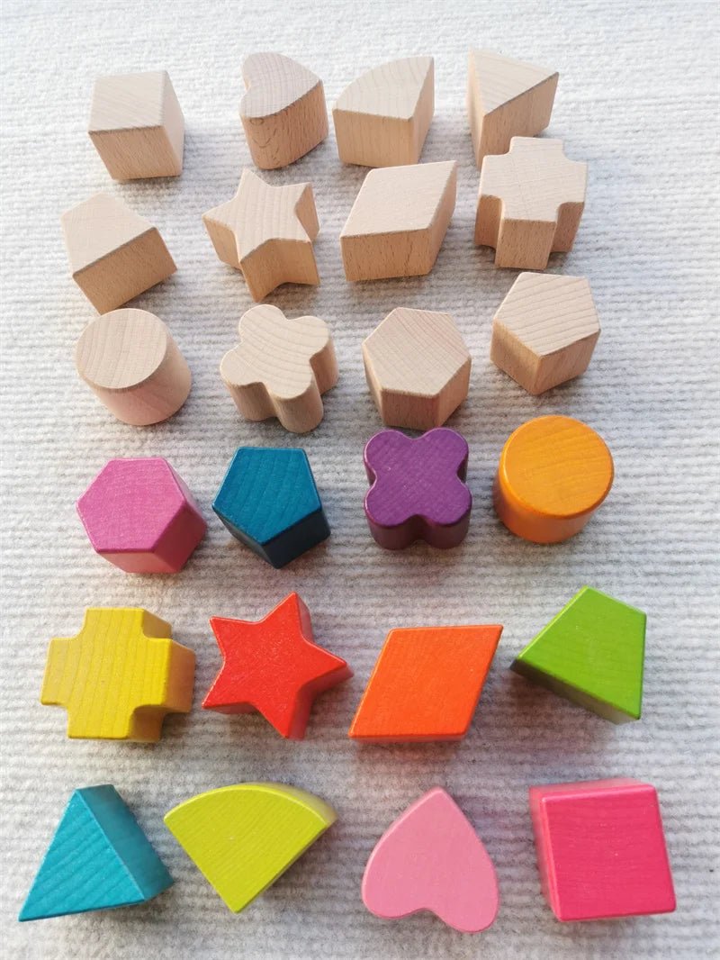 Montessori Shape Sorting Cube Toy - Oliver & Company Montessori Toys