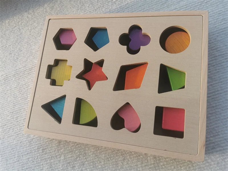 Montessori Shape Sorting Cube Toy - Oliver & Company Montessori Toys