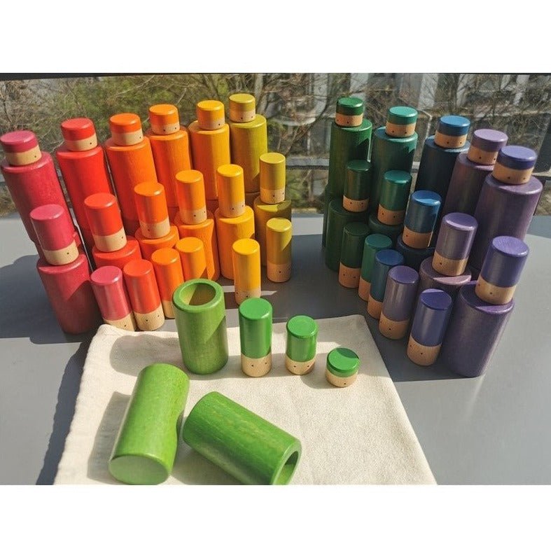 Montessori Tube Dolls Stacking Blocks Set - Oliver & Company Montessori Toys