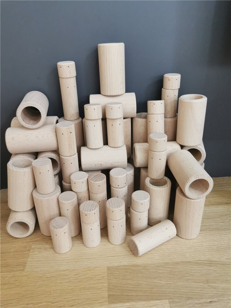 Montessori Tube Dolls Stacking Blocks Set - Oliver & Company Montessori Toys