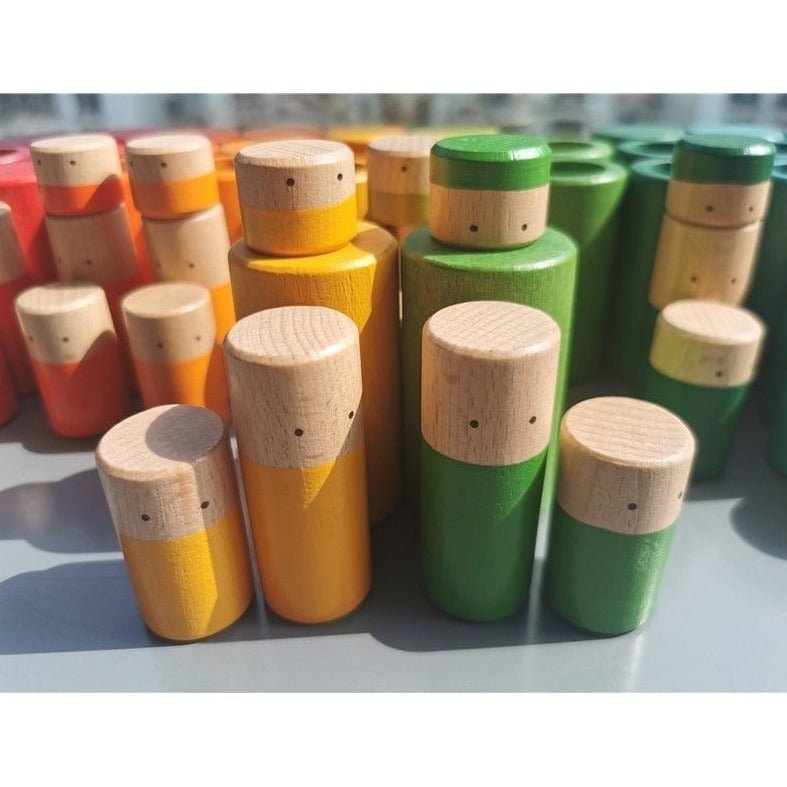 Montessori Tube Dolls Stacking Blocks Set - Oliver & Company Montessori Toys