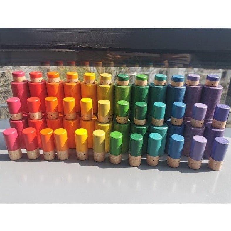 Montessori Tube Dolls Stacking Blocks Set - Oliver & Company Montessori Toys